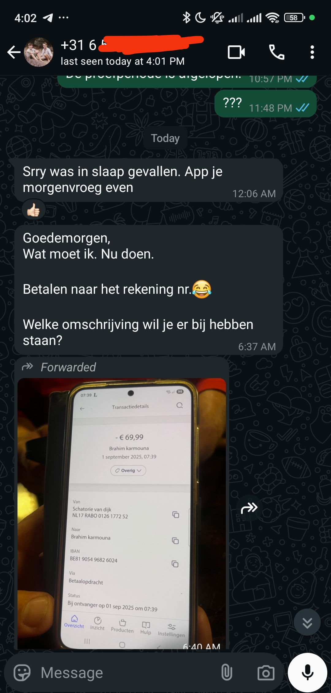 Conversation screenshot g3ax2711w6kq328