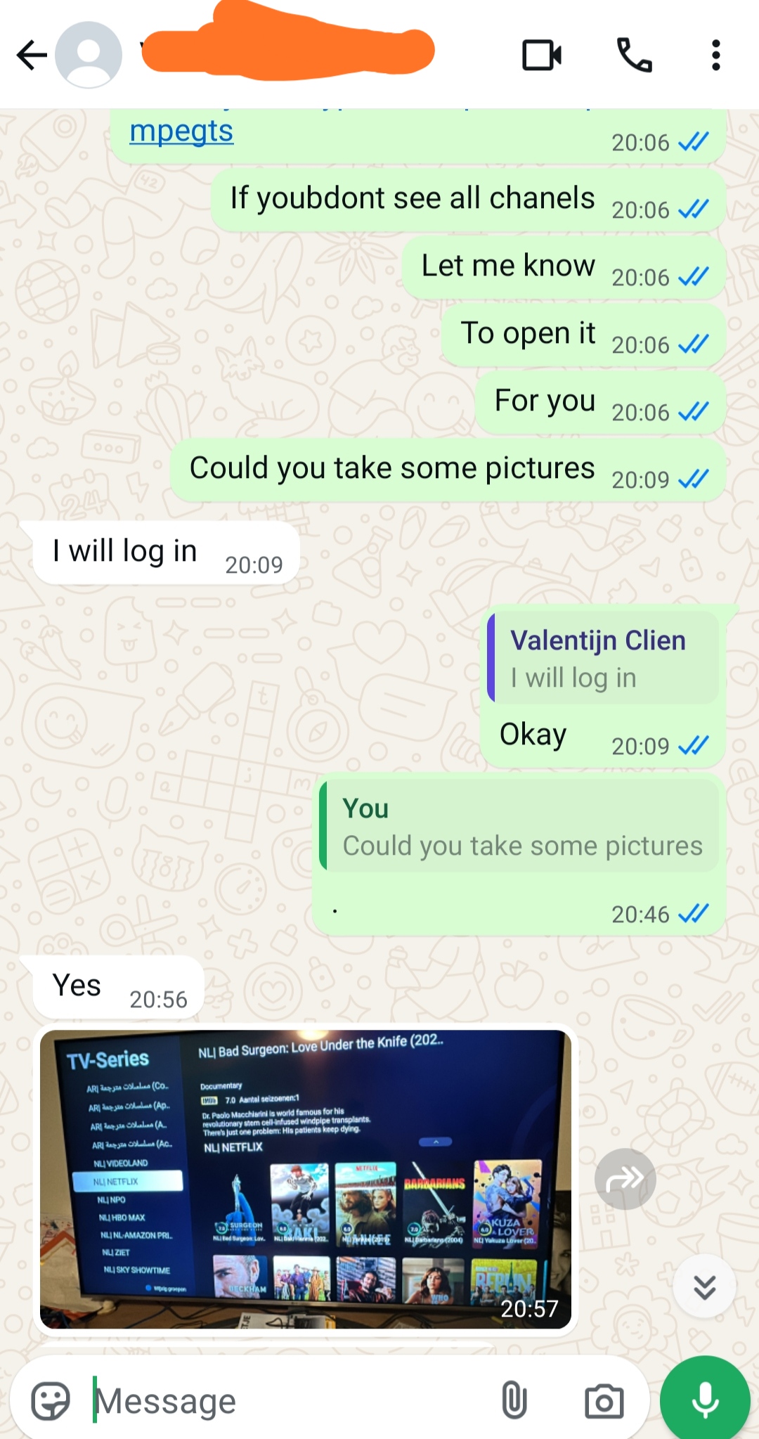 Conversation screenshot hszgc6whbbjwr5m